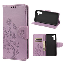 Load image into Gallery viewer, Butterfly Flower Pattern Horizontal Flip Leather Phone Case with Card Slot &amp; Holder, For Samsung Galaxy A13 5G