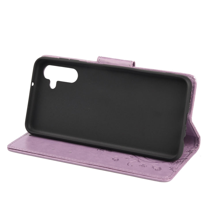 Butterfly Flower Pattern Horizontal Flip Leather Phone Case with Card Slot & Holder, For Samsung Galaxy A13 5G