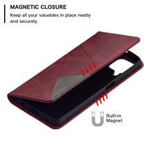 Load image into Gallery viewer, Rhombus Texture Horizontal Flip Magnetic Leather Phone Case with Holder &amp; Card Slots, For Samsung Galaxy A22 4G