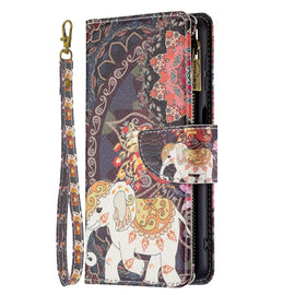 Colored Drawing Pattern Zipper Horizontal Flip Leather Phone Case with Holder & Card Slots & Wallet, For Samsung Galaxy A22 4G