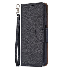 Litchi Texture Pure Color Horizontal Flip Leather Phone Case with Holder & Card Slots & Wallet & Lanyard, For Samsung Galaxy A22 4G