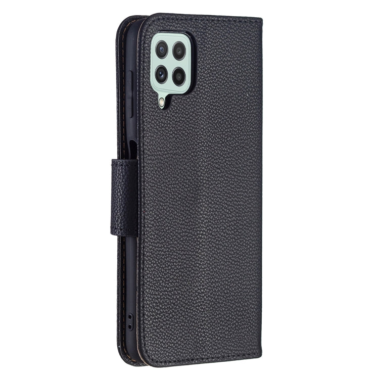 Litchi Texture Pure Color Horizontal Flip Leather Phone Case with Holder & Card Slots & Wallet & Lanyard, For Samsung Galaxy A22 4G