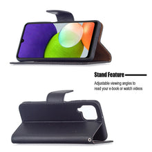 Load image into Gallery viewer, Litchi Texture Pure Color Horizontal Flip Leather Phone Case with Holder &amp; Card Slots &amp; Wallet &amp; Lanyard, For Samsung Galaxy A22 4G