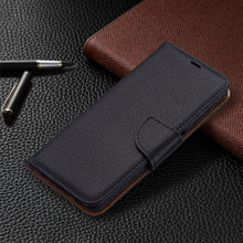 Load image into Gallery viewer, Litchi Texture Pure Color Horizontal Flip Leather Phone Case with Holder &amp; Card Slots &amp; Wallet &amp; Lanyard, For Samsung Galaxy A22 4G