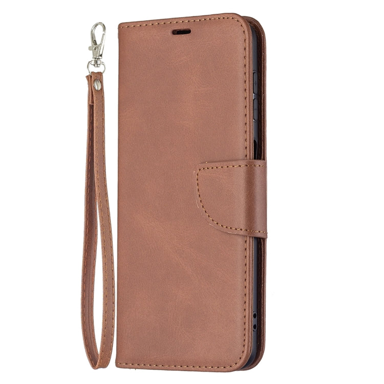 Retro Lambskin Texture Pure Color Horizontal Flip Leather Phone Case with Holder & Card Slots & Wallet & Lanyard, For Samsung Galaxy A22 4G