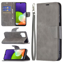 Load image into Gallery viewer, Retro Lambskin Texture Pure Color Horizontal Flip Leather Phone Case with Holder &amp; Card Slots &amp; Wallet &amp; Lanyard, For Samsung Galaxy A22 4G