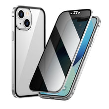 Load image into Gallery viewer, Anti-peeping Magnetic Metal Frame Double-sided Tempered Glass Phone Case, For iPhone 13 mini, For iPhone 13, For iPhone 13 Pro, For iPhone 13 Pro Max