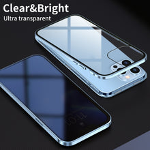 Load image into Gallery viewer, Anti-peeping Magnetic Metal Frame Double-sided Tempered Glass Phone Case, For iPhone 13 mini, For iPhone 13, For iPhone 13 Pro, For iPhone 13 Pro Max