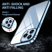 Load image into Gallery viewer, Anti-peeping Magnetic Metal Frame Double-sided Tempered Glass Phone Case, For iPhone 13 mini, For iPhone 13, For iPhone 13 Pro, For iPhone 13 Pro Max