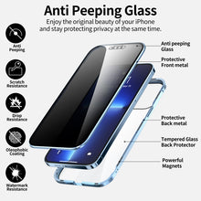 Load image into Gallery viewer, Anti-peeping Magnetic Metal Frame Double-sided Tempered Glass Phone Case, For iPhone 13 mini, For iPhone 13, For iPhone 13 Pro, For iPhone 13 Pro Max