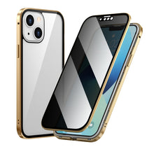 Load image into Gallery viewer, Anti-peeping Magnetic Metal Frame Double-sided Tempered Glass Phone Case, For iPhone 13 mini, For iPhone 13, For iPhone 13 Pro, For iPhone 13 Pro Max