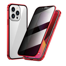 Load image into Gallery viewer, Anti-peeping Magnetic Metal Frame Double-sided Tempered Glass Phone Case, For iPhone 13 mini, For iPhone 13, For iPhone 13 Pro, For iPhone 13 Pro Max