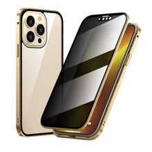 Load image into Gallery viewer, Anti-peeping Magnetic Metal Frame Double-sided Tempered Glass Phone Case, For iPhone 13 mini, For iPhone 13, For iPhone 13 Pro, For iPhone 13 Pro Max