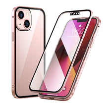 Load image into Gallery viewer, HD Magnetic Metal Frame Double-sided Tempered Glass Phone Case, For iPhone 13, For iPhone 13 Pro, For iPhone 13 Pro Max, For iPhone 13 mini