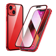 Load image into Gallery viewer, HD Magnetic Metal Frame Double-sided Tempered Glass Phone Case, For iPhone 13, For iPhone 13 Pro, For iPhone 13 Pro Max, For iPhone 13 mini