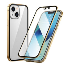 Load image into Gallery viewer, HD Magnetic Metal Frame Double-sided Tempered Glass Phone Case, For iPhone 13, For iPhone 13 Pro, For iPhone 13 Pro Max, For iPhone 13 mini