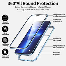 Load image into Gallery viewer, HD Magnetic Metal Frame Double-sided Tempered Glass Phone Case, For iPhone 13, For iPhone 13 Pro, For iPhone 13 Pro Max, For iPhone 13 mini