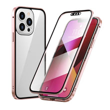 Load image into Gallery viewer, HD Magnetic Metal Frame Double-sided Tempered Glass Phone Case, For iPhone 13, For iPhone 13 Pro, For iPhone 13 Pro Max, For iPhone 13 mini