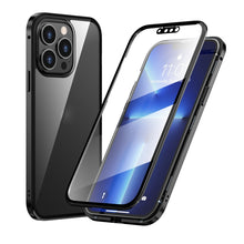 Load image into Gallery viewer, HD Magnetic Metal Frame Double-sided Tempered Glass Phone Case, For iPhone 13, For iPhone 13 Pro, For iPhone 13 Pro Max, For iPhone 13 mini