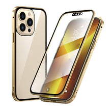 Load image into Gallery viewer, HD Magnetic Metal Frame Double-sided Tempered Glass Phone Case, For iPhone 13, For iPhone 13 Pro, For iPhone 13 Pro Max, For iPhone 13 mini