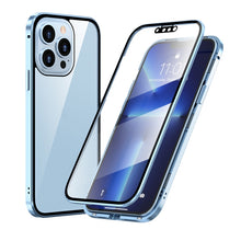 Load image into Gallery viewer, HD Magnetic Metal Frame Double-sided Tempered Glass Phone Case, For iPhone 13, For iPhone 13 Pro, For iPhone 13 Pro Max, For iPhone 13 mini