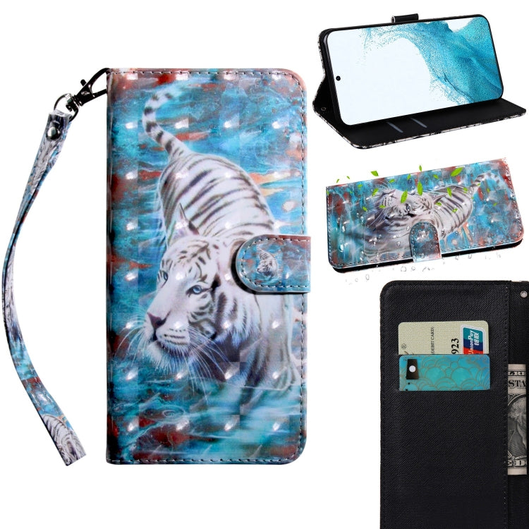 3D Painted Pattern Horizontal Flip Leather Phone Case with Holder & Lanyard, For Samaung Galaxy S22 5G, For Samaung Galaxy S22+ 5G, For Samaung Galaxy S22 Ultra 5G, For Samsung Galaxy A13 5G