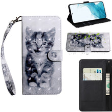 Load image into Gallery viewer, 3D Painted Pattern Horizontal Flip Leather Phone Case with Holder &amp; Lanyard, For Samaung Galaxy S22 5G, For Samaung Galaxy S22+ 5G, For Samaung Galaxy S22 Ultra 5G, For Samsung Galaxy A13 5G