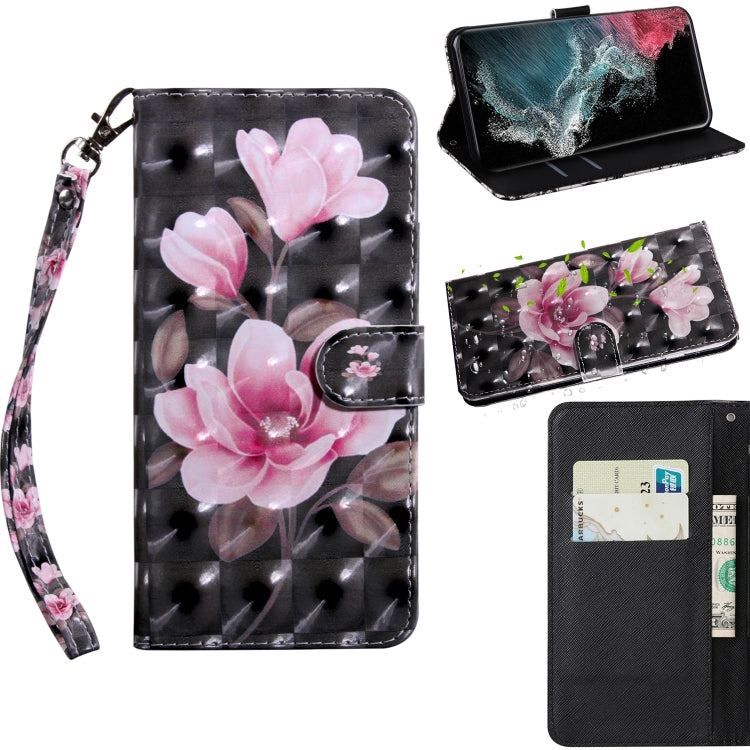 3D Painted Pattern Horizontal Flip Leather Phone Case with Holder & Lanyard, For Samaung Galaxy S22 5G, For Samaung Galaxy S22+ 5G, For Samaung Galaxy S22 Ultra 5G, For Samsung Galaxy A13 5G