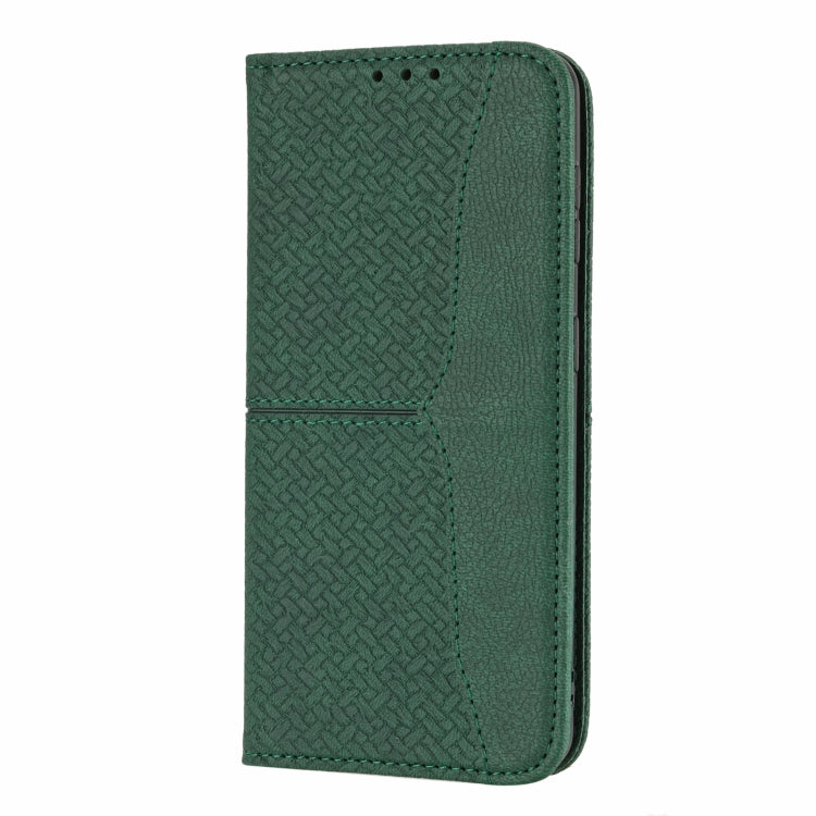 Woven Texture Stitching Magnetic Horizontal Flip PU Leather Phone Case, For Samaung Galaxy S22 5G, For Samaung Galaxy S22+ 5G