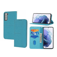 Load image into Gallery viewer, Woven Texture Stitching Magnetic Horizontal Flip PU Leather Phone Case, For Samaung Galaxy S22 5G, For Samaung Galaxy S22+ 5G
