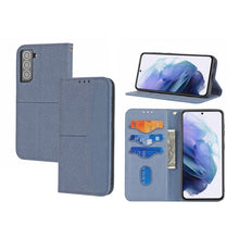 Load image into Gallery viewer, Woven Texture Stitching Magnetic Horizontal Flip PU Leather Phone Case, For Samaung Galaxy S22 5G, For Samaung Galaxy S22+ 5G