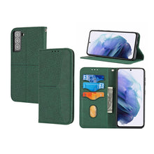 Load image into Gallery viewer, Woven Texture Stitching Magnetic Horizontal Flip PU Leather Phone Case, For Samaung Galaxy S22 5G, For Samaung Galaxy S22+ 5G
