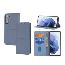 Load image into Gallery viewer, Woven Texture Stitching Magnetic Horizontal Flip PU Leather Phone Case, For Samaung Galaxy S22 5G, For Samaung Galaxy S22+ 5G
