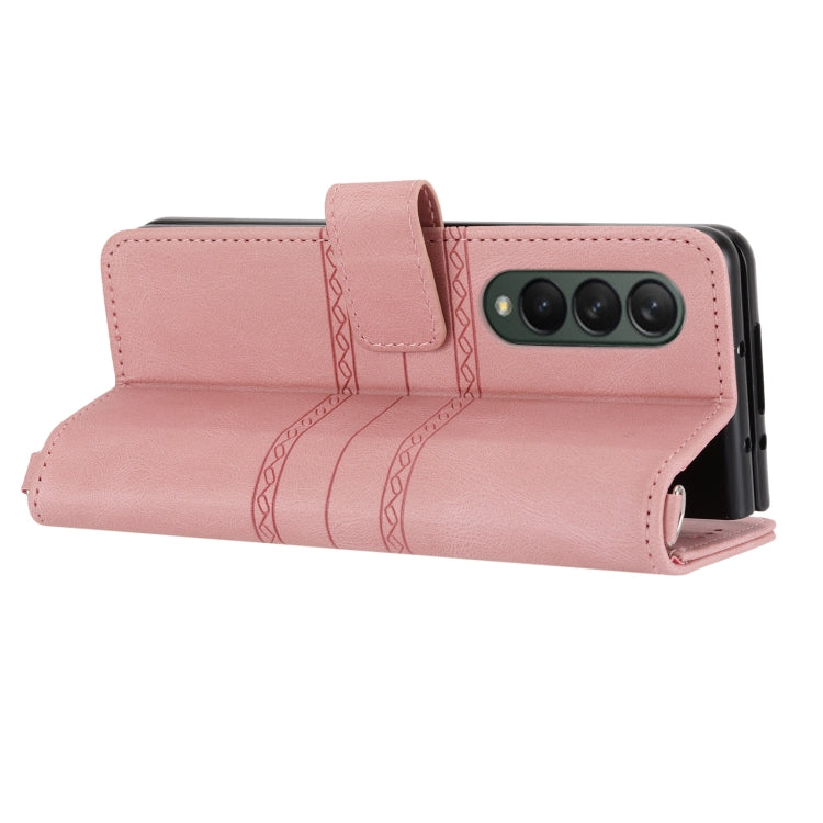 Embossed Striped Magnetic Buckle PU + TPU Horizontal Flip Phone Leather Case, For Samsung Galaxy Z Fold3 5G, For Samsung Galaxy Z Fold2 5G, For Samaung Galaxy S22 5G, For Samaung Galaxy S22+ 5G