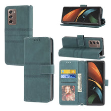 Load image into Gallery viewer, Embossed Striped Magnetic Buckle PU + TPU Horizontal Flip Phone Leather Case, For Samsung Galaxy Z Fold3 5G, For Samsung Galaxy Z Fold2 5G, For Samaung Galaxy S22 5G, For Samaung Galaxy S22+ 5G