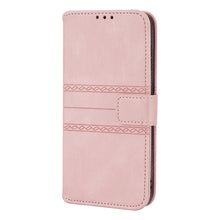 Load image into Gallery viewer, Embossed Striped Magnetic Buckle PU + TPU Horizontal Flip Phone Leather Case, For Samaung Galaxy S22 5G, For Samaung Galaxy S22+ 5G