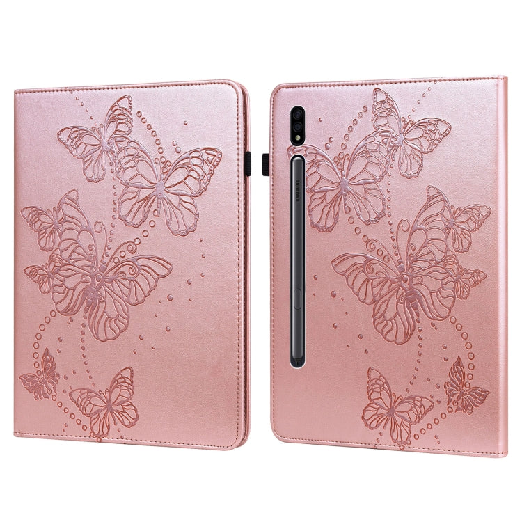 Embossed Butterfly Pattern Horizontal Flip Leather Tablet Case, For Samsung Galaxy Tab A7 Lite T220/T225, For Samsung Galaxy Tab A7 10.4 (2020) T500/T505, For Samsung Galaxy Tab S8 / Galaxy Tab S7 T870/T875/T876B, For Samsung Galaxy Tab S6 Lite P610/P6...