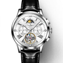 Load image into Gallery viewer, OLEVS 9912 Hollow Flywheel Week Calendar Dial Luminous Mechanical Watch for Men