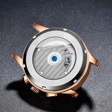 Load image into Gallery viewer, OLEVS 9912 Hollow Flywheel Week Calendar Dial Luminous Mechanical Watch for Men