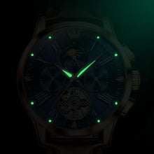 Load image into Gallery viewer, OLEVS 9912 Hollow Flywheel Week Calendar Dial Luminous Mechanical Watch for Men