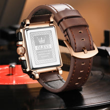 Load image into Gallery viewer, OLEVS 9919 Square Dial Chronograph Luminous Quartz Watch for Men