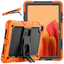 Load image into Gallery viewer, Shockproof Colorful Silicone + Black PC Tablet Protective Case with Holder &amp; Shoulder Strap, For iPad 9.7 2018 / 2017, For Samsung Galaxy Tab A7 2020 T500
