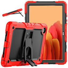 Load image into Gallery viewer, Shockproof Colorful Silicone + Black PC Tablet Protective Case with Holder &amp; Shoulder Strap, For iPad 9.7 2018 / 2017, For Samsung Galaxy Tab A7 2020 T500