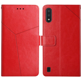 Y Stitching Horizontal Flip Leather Case with Holder & Card Slots & Wallet & Photo Frame, For Samsung Galaxy A01, For Samsung Galaxy A01 Core, For Samsung Galaxy A02 EU Version, For Samsung Galaxy A02s, For Samsung Galaxy A03s 166mm                    ...