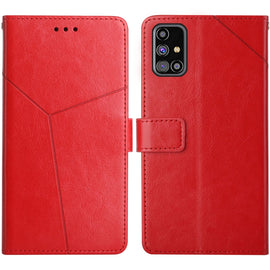 Y Stitching Horizontal Flip Leather Case with Holder & Card Slots & Wallet & Photo Frame, For Samsung Galaxy M31s