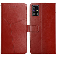Load image into Gallery viewer, Y Stitching Horizontal Flip Leather Case with Holder &amp; Card Slots &amp; Wallet &amp; Photo Frame, For Samsung Galaxy M31s