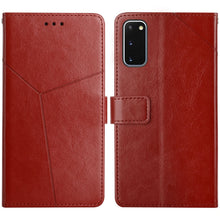 Load image into Gallery viewer, Y Stitching Horizontal Flip Leather Case with Holder &amp; Card Slots &amp; Wallet &amp; Photo Frame, For Samsung Galaxy S20, For Samsung Galaxy S20+, For Samsung Galaxy S20 Ultra, For Samsung Galaxy S20 FE, For Samsung Galaxy S21 5G, For Samsung Galaxy S21 FE 5G ...