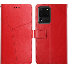 Load image into Gallery viewer, Y Stitching Horizontal Flip Leather Case with Holder &amp; Card Slots &amp; Wallet &amp; Photo Frame, For Samsung Galaxy S20, For Samsung Galaxy S20+, For Samsung Galaxy S20 Ultra, For Samsung Galaxy S20 FE, For Samsung Galaxy S21 5G, For Samsung Galaxy S21 FE 5G ...