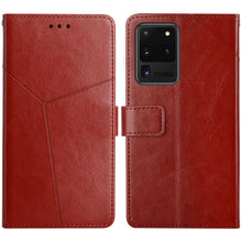 Load image into Gallery viewer, Y Stitching Horizontal Flip Leather Case with Holder &amp; Card Slots &amp; Wallet &amp; Photo Frame, For Samsung Galaxy S20, For Samsung Galaxy S20+, For Samsung Galaxy S20 Ultra, For Samsung Galaxy S20 FE, For Samsung Galaxy S21 5G, For Samsung Galaxy S21 FE 5G ...