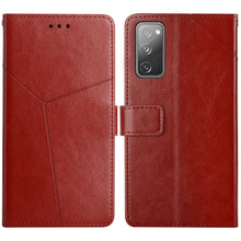 Load image into Gallery viewer, Y Stitching Horizontal Flip Leather Case with Holder &amp; Card Slots &amp; Wallet &amp; Photo Frame, For Samsung Galaxy S20, For Samsung Galaxy S20+, For Samsung Galaxy S20 Ultra, For Samsung Galaxy S20 FE, For Samsung Galaxy S21 5G, For Samsung Galaxy S21 FE 5G ...